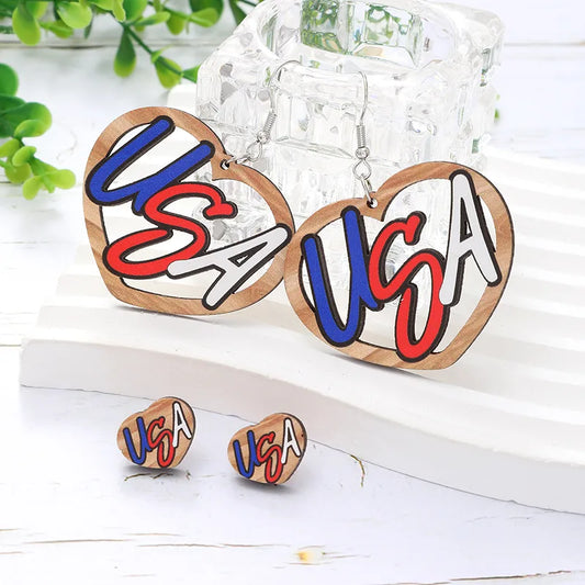 Patriotic Boho Drop Earrings