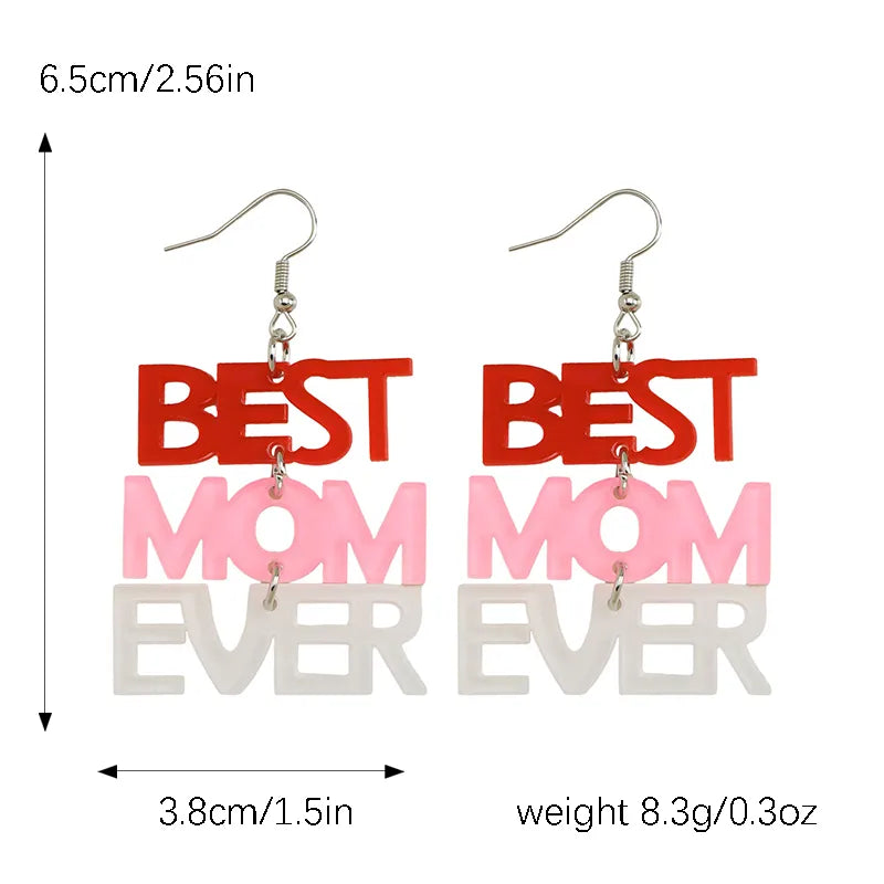 Best Mom Ever Statement Earrings for Bold Fashion Lovers