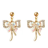 Celeste Bow Knot Zircon Drop Earrings