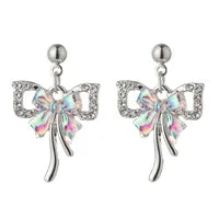 Celeste Bow Knot Zircon Drop Earrings