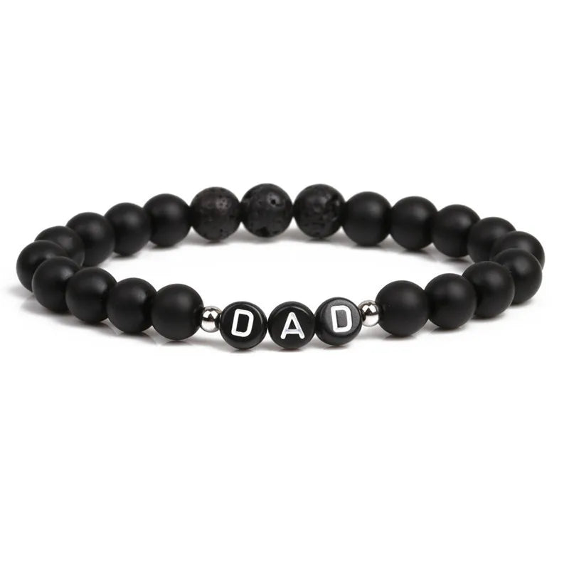 Geometric Strength Men's Dad Bracelet for Stylish Dads