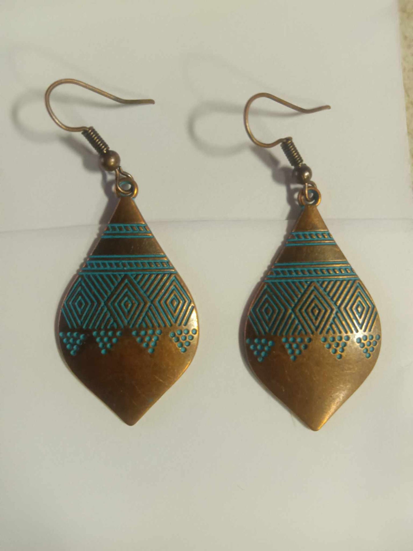 Boho Turquoise Inlay Earrings