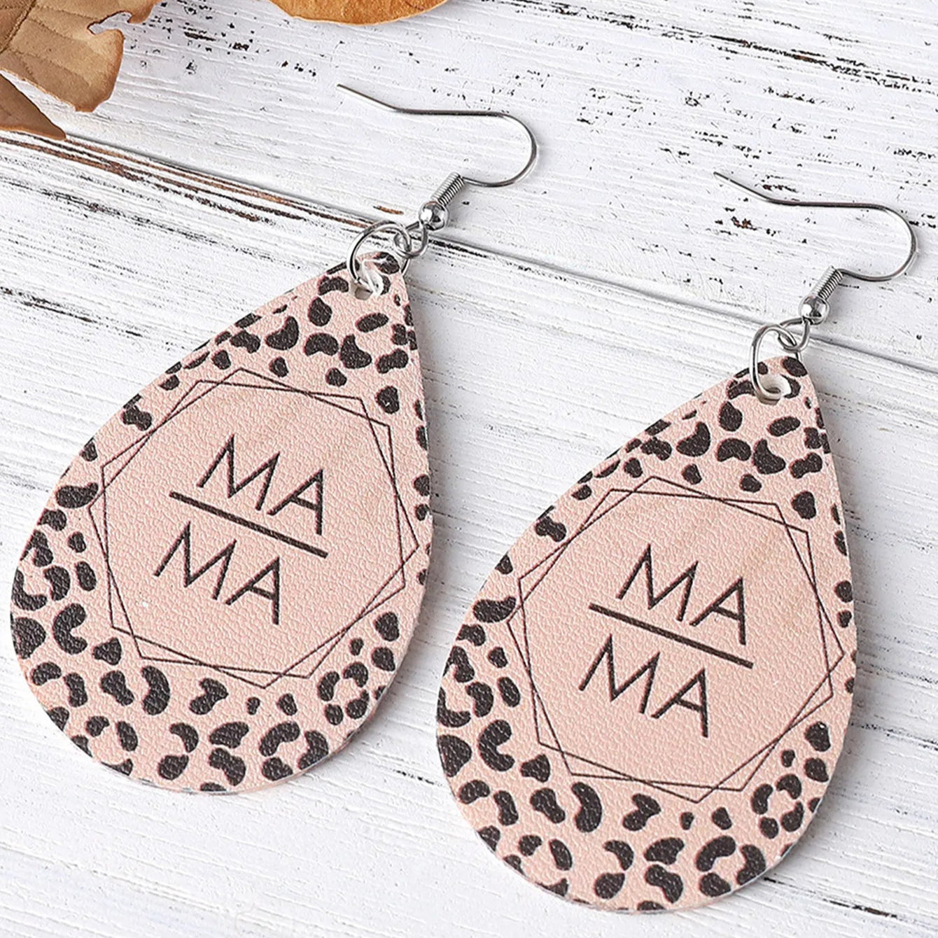 Chic Mama Leopard Print Teardrop Earrings for Stylish Moms