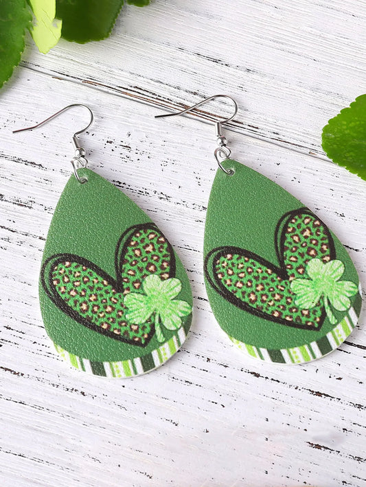 Lucky Clover Teardrop Earrings