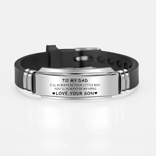 Classic Dad Stainless Steel Wristband Bracelet for Men