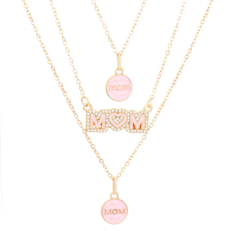 Mom Simple Style Layered Necklace for Meaningful Gift